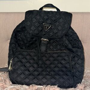 Excellent Condition Guess Black Quilted Backpack